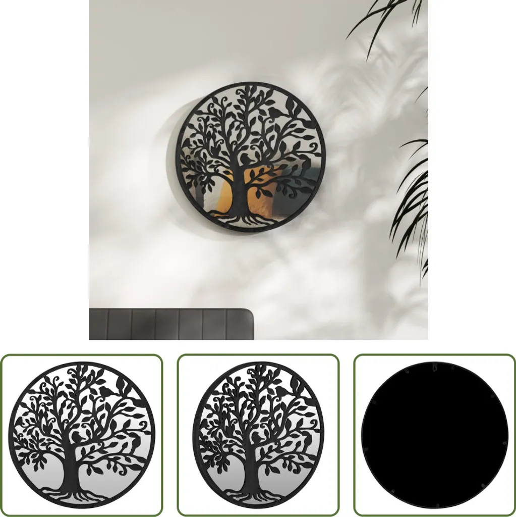 Specchio Rotondo Ferro Nero 40 cm | Offerta The Living Store
