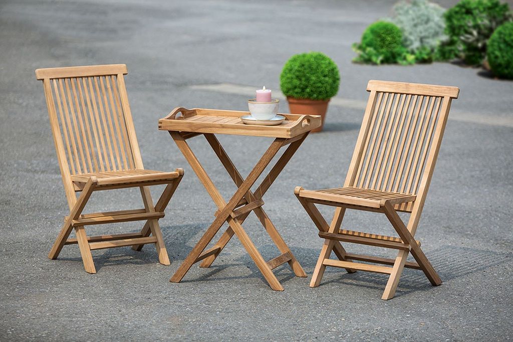 Gilde Holz Teakholzstuhl Bali VE 2 (BxHxL) 47 cm x 88 cm x 64 cm natur poliert Sie kaufen hier immer ein Set von 2 gleichen Artikeln.