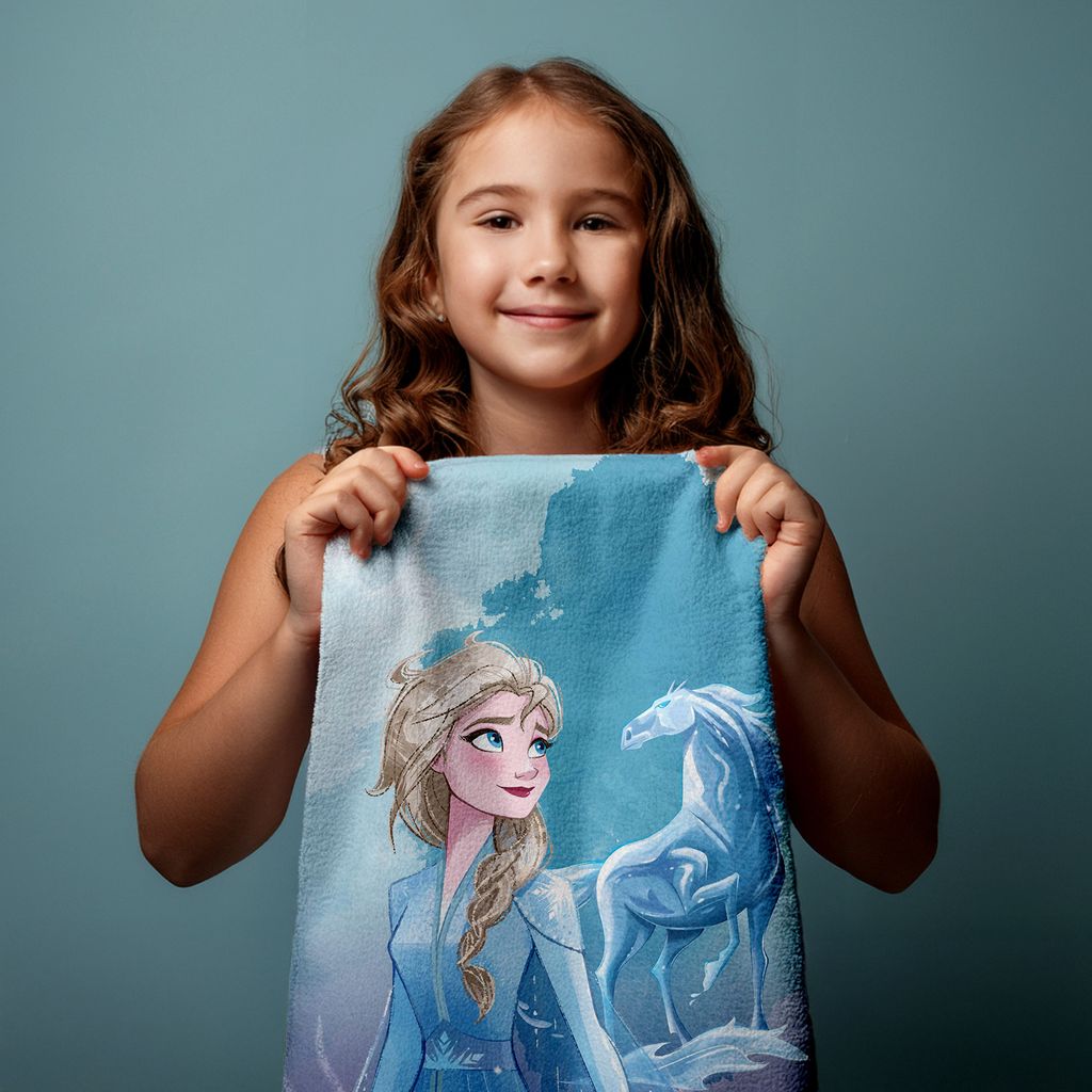 Asciugamano A Poncho Ufficiale Disney Frozen, Asciugamano Con Cappuccio Per Bambini, Poncho Per Bambini, Asciugamano Con Cappuccio Per Bambini, Asciugamano Con Cappuccio Disney Princess Elsa, Poncho - Foto 6