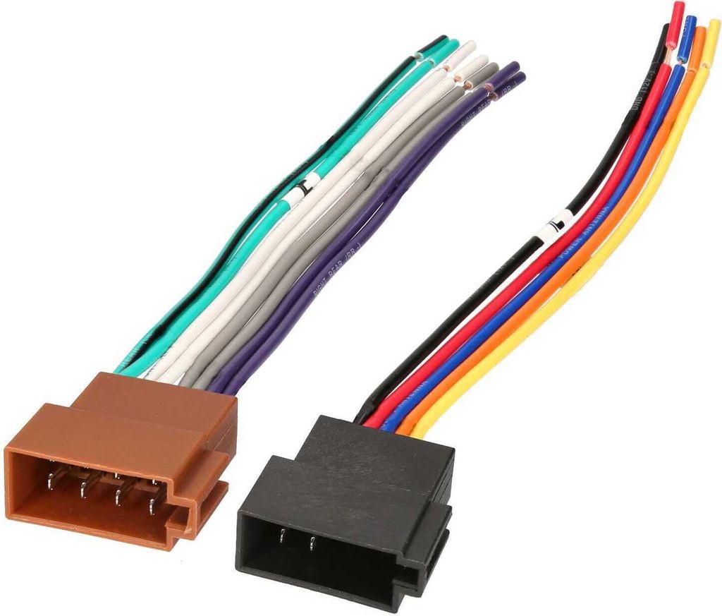 Audioproject A214 - Autoradio Adapter Stecker Radioadapter ISO Buchse - offene Enden Strom + Lautsprecher Kabel Universal kompatibel für VW Opel Ford