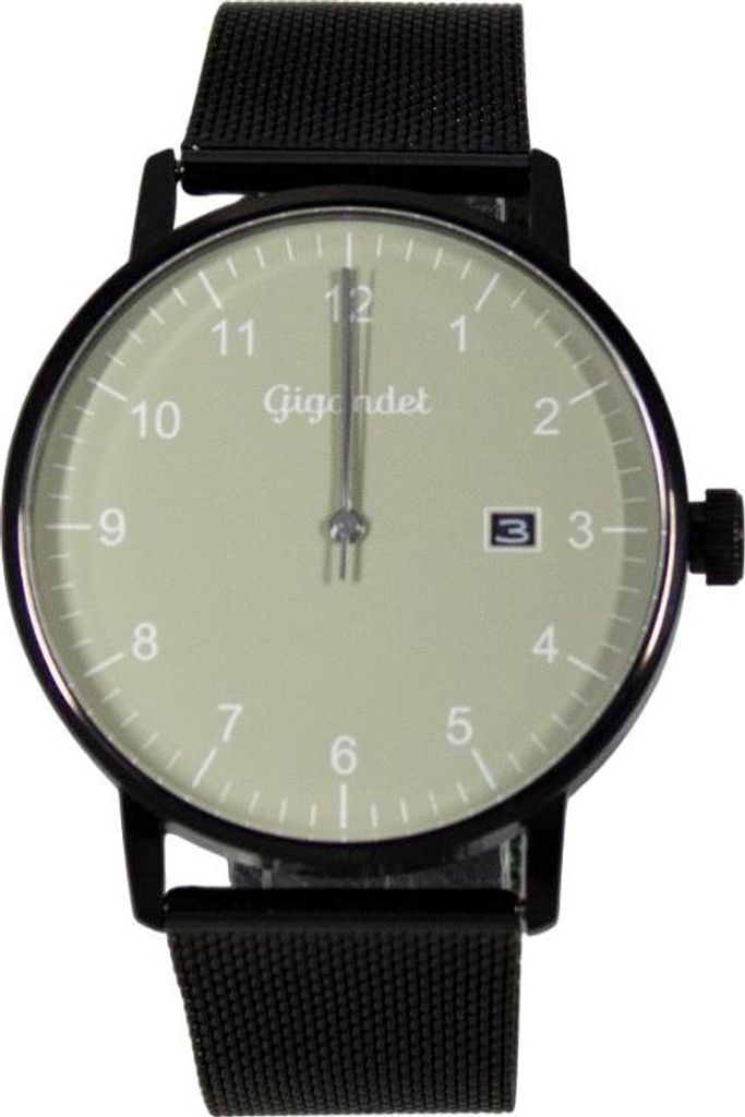 Gigandet Armbanduhr Herren Quarz Schwarz Edelstahl Datum Kaki G26-009