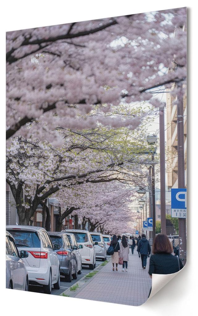 Kirschblüten- Kunstdruck A4 - Klassisch, romantisch- Wandbild für Wohnzimmer Schlafzimmer & Flur, Modernes Poster Wanddeko, Ungerahmt