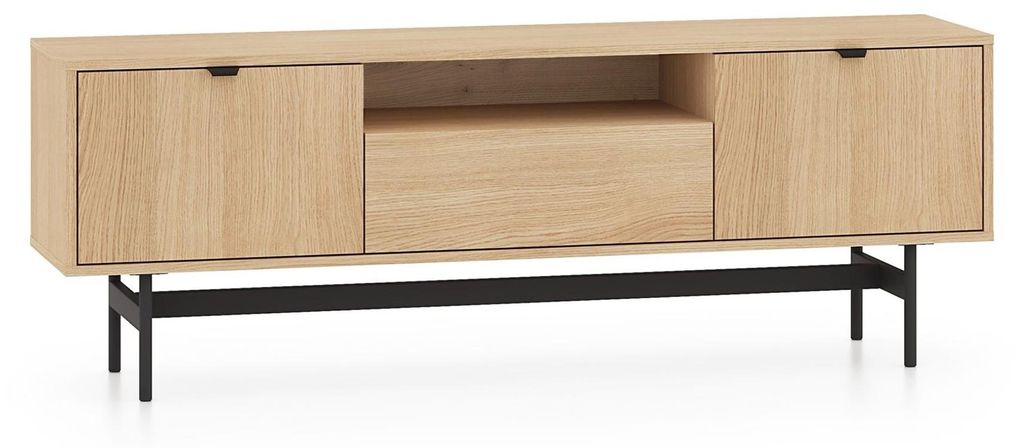 Selsey Heggers – TV komoda s 3 dvierkami, dub Mavelie, 150 Obrázok produktu 
