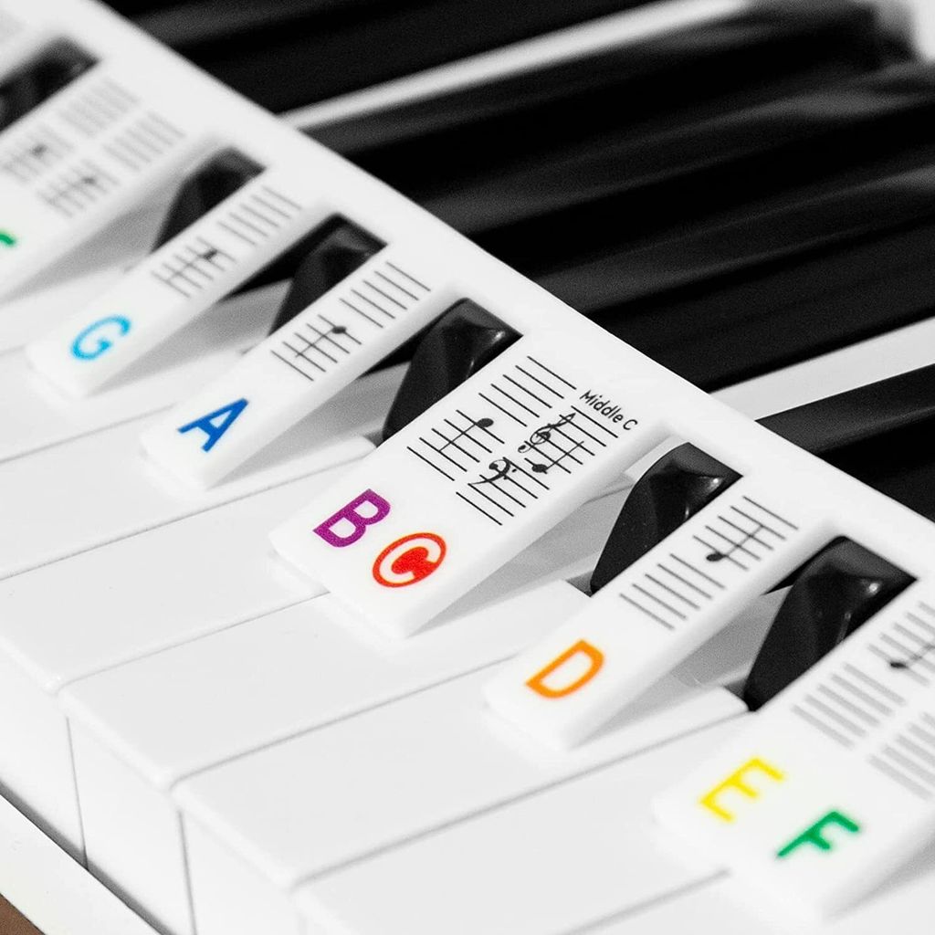 INF Odnímatelné štítky na piano a klávesnici 61 kláves Bílý Obrázek produktu 5