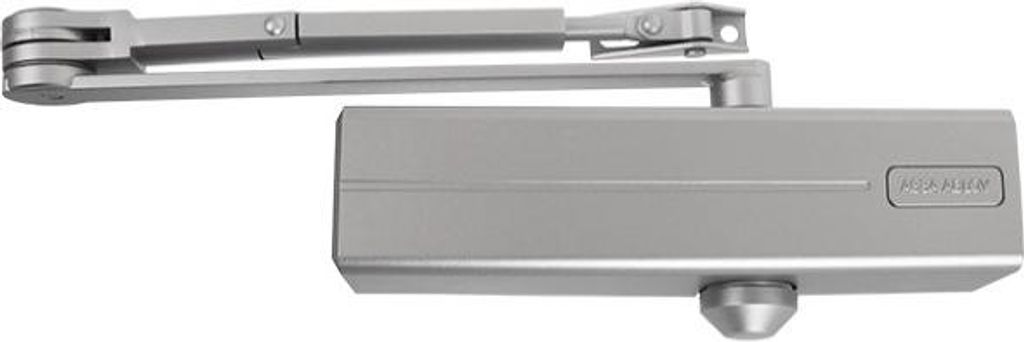 Assa-Abloy DC120 Türschließer mit Abdeckung mit Verriegelungsarm, silber, EN2/3/4 (Türblatt bis 80 kg, max. Breite 1100 mm) (DC120-1----EV1)