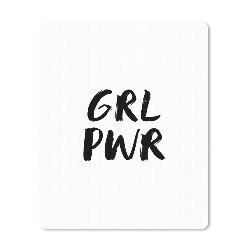 MuchoWow Mauspad Mousepad Sprichwörter - Grl pwr - Mädchen - Zitate - Kinder 30x40 cm - Mousepads - Maus Mat - Pad - Mausunterlage - Mausmatten