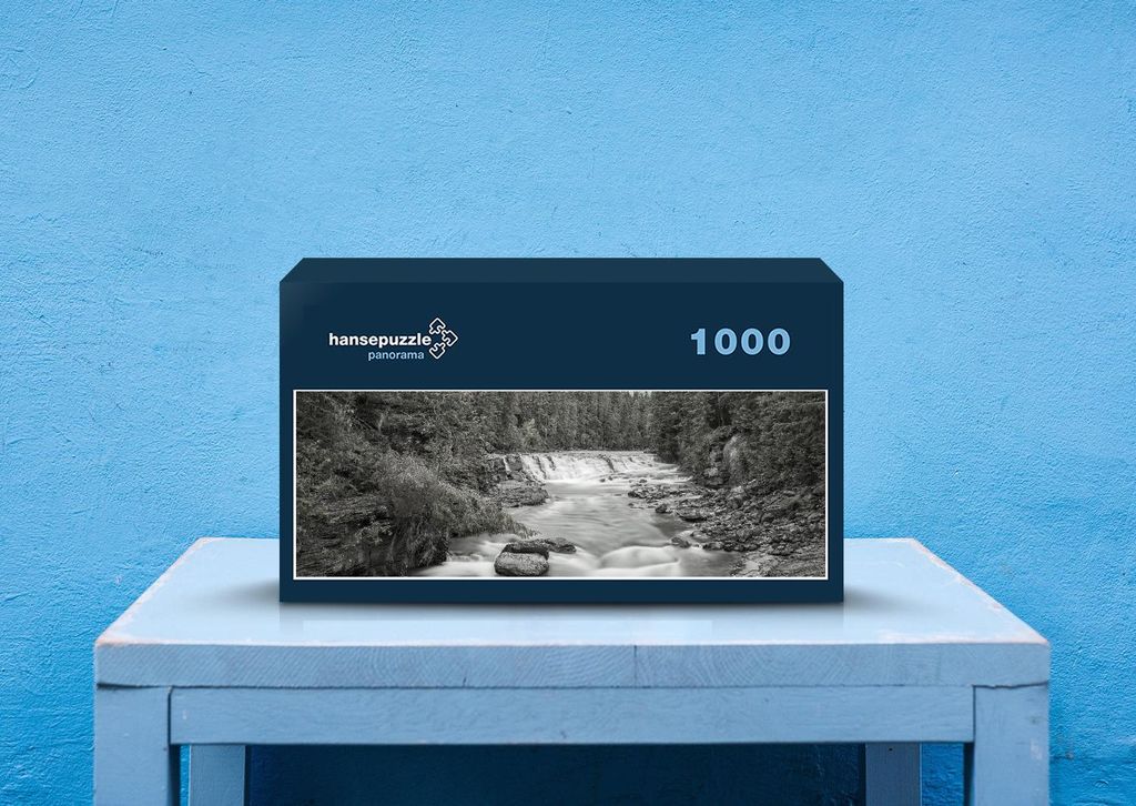 hansepuzzle 35031 - Glacier nationalpark Puzzle, 1050 Teile, Natur, 60,0 x 46,0cm mit hochwertiger Aufbewahrung, Kartonbox & Beutel