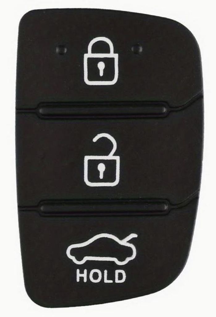 Gummimembran für 3-Tasten-Autoschlüssel – Kompatibel mit Hyundai, Kia – Pad für Fernbedienung, Ersatz für Tastatur des Autoschlüssels
