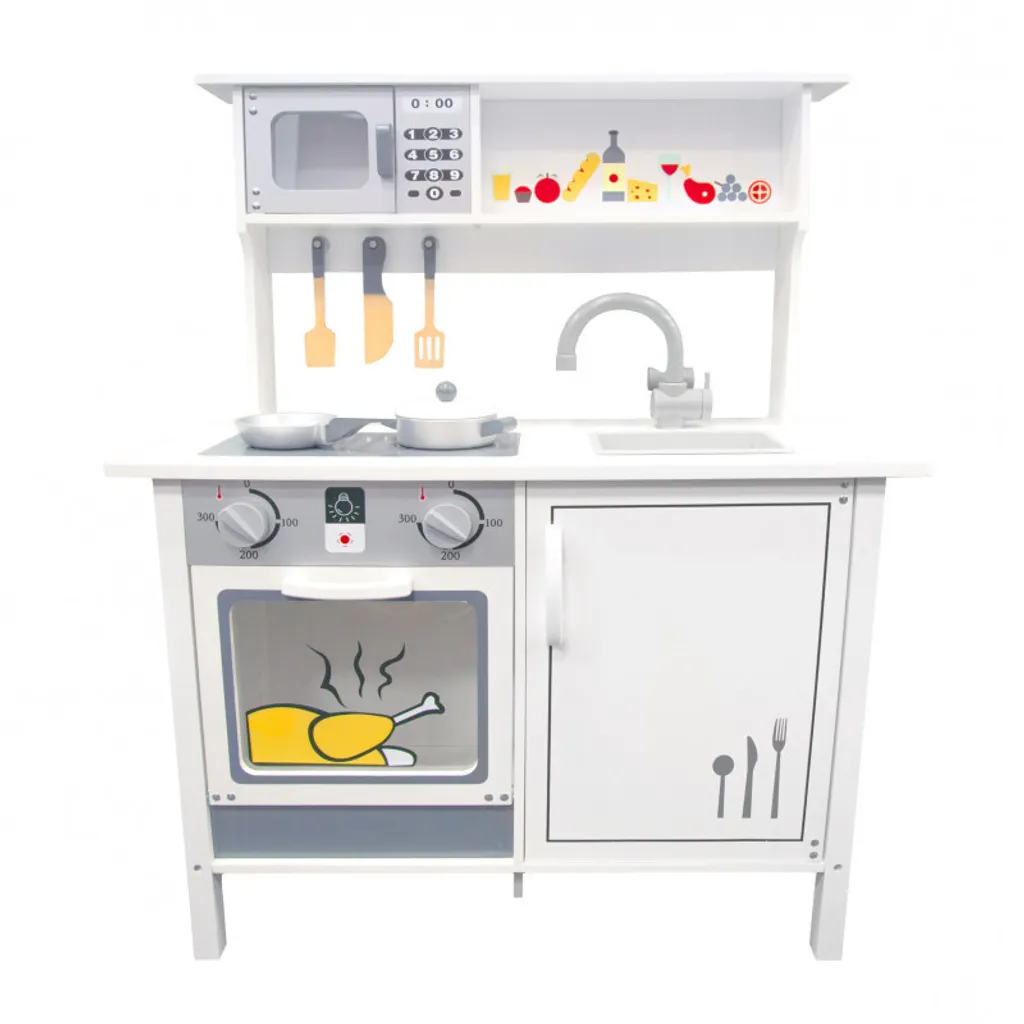 Cuisine de jeu en bois PetiteBakeOff 4iQ 70x30x86 cm avec accessoires