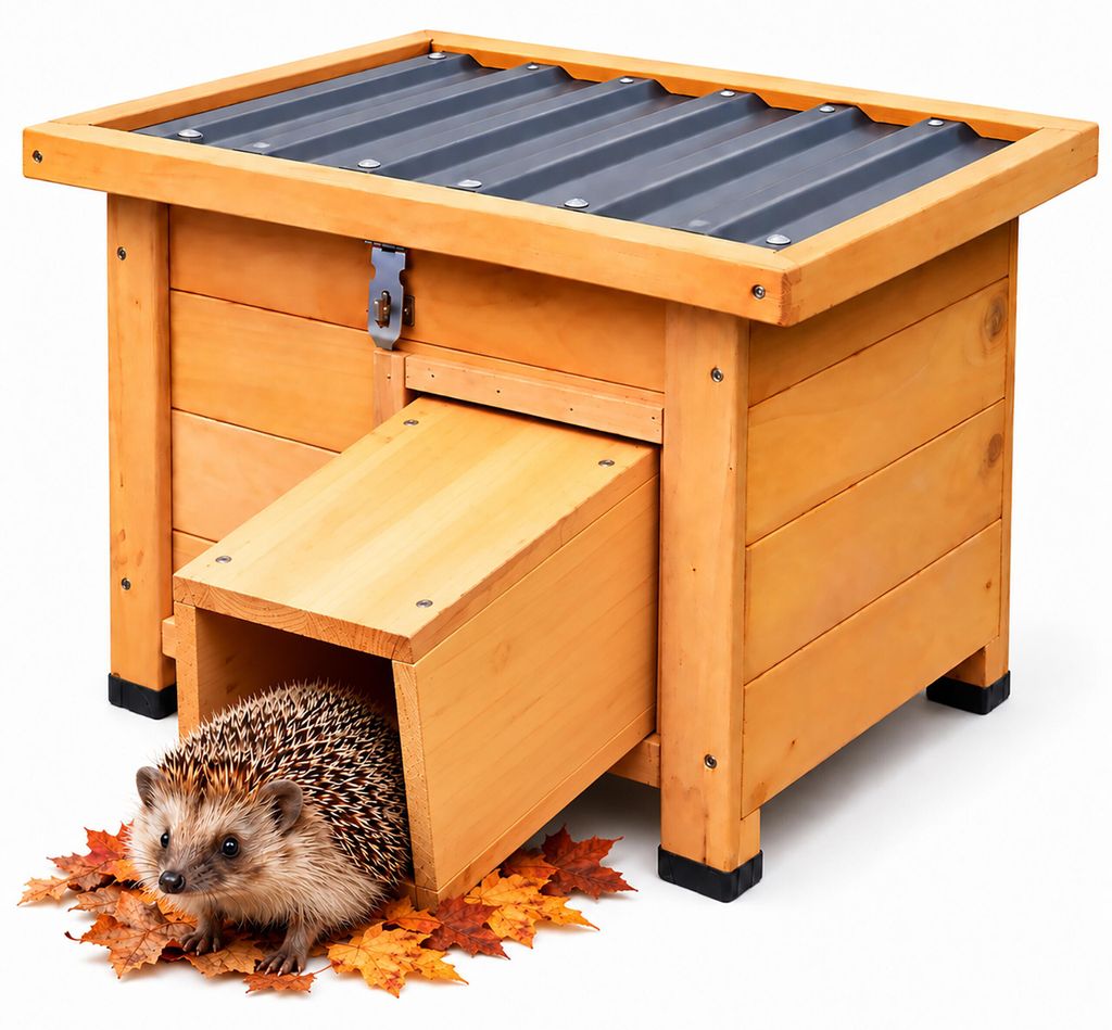 Relaxdays: Casita para erizos con base, entrada Imagen del producto  Imagen generada por IA