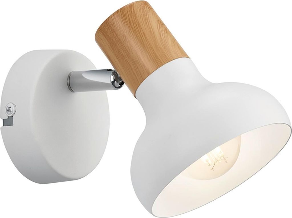 Faretto a parete effetto legno bianco Immagine del prodotto 