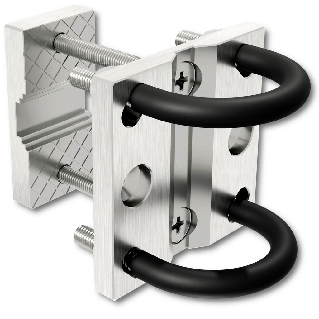 Supporto per ombrellone in acciaio inox per ringhiere di Immagine del prodotto 