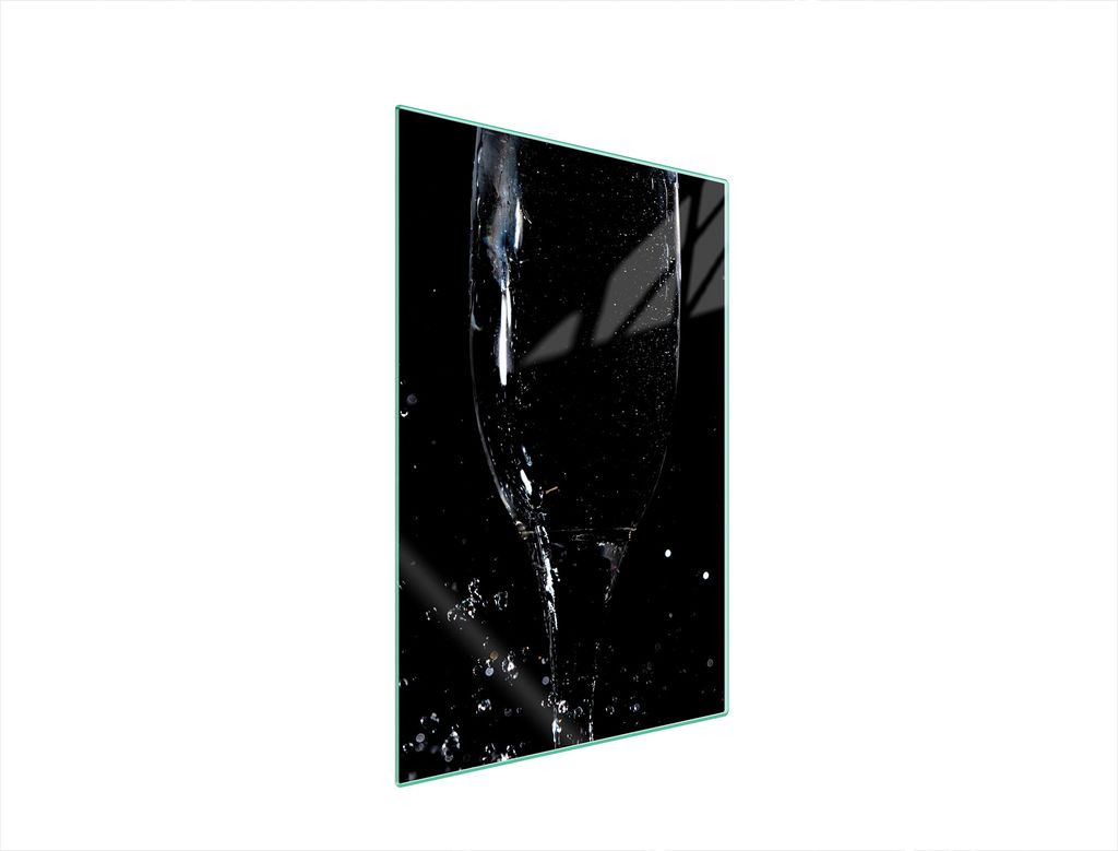Herdabdeckplatte 35x52 Glaskeramikkochfeld Abdeckung Spritzschutz Glasplatte Deko Schneidebrett Schwarz Glas