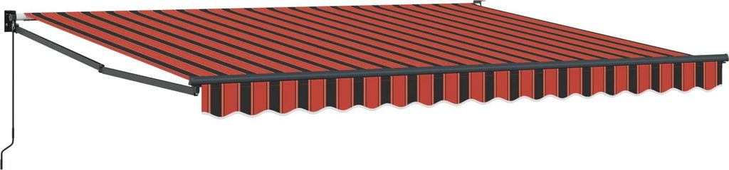 Elektrische ausziehbare Markise Orange und Braun 350 x 250 cm