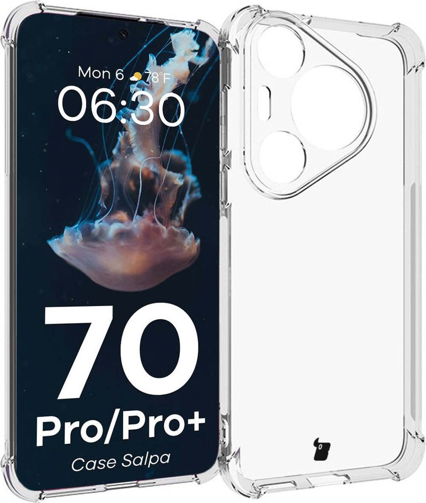 Elastyczne etui Bizon Case Salpa do Huawei Pura 70 Pro / Pro+, przezroczyste