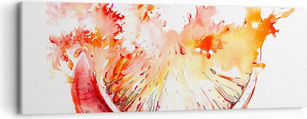 Bild auf Leinwand - Leinwandbild - Orange Obst Sommer - 90x30cm - Wand Bild - Wanddeko - Wandbilder - Leinwanddruck - Bilder - Kunstdruck - Wanddek...