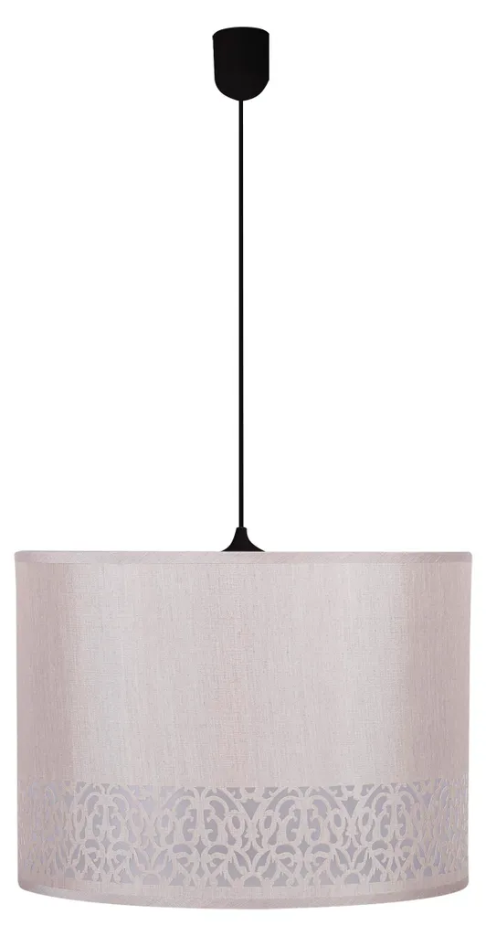 Lustre moderne ARABESCA bicolore 60W - Luminaire chic noir et crème