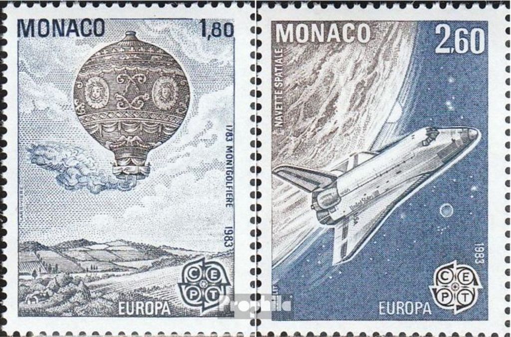 Briefmarken Monaco 1983 Mi 1579-1580 (kompl.Ausg.) postfrisch Europa