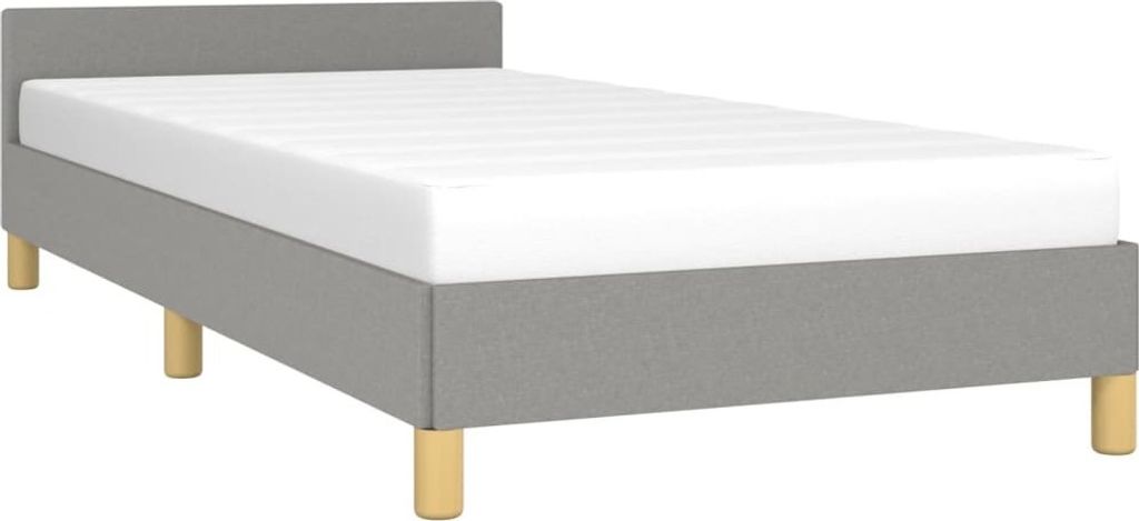vidaXL Cadre de lit sans matelas gris clair 80x200 cm Tissu Image du produit 