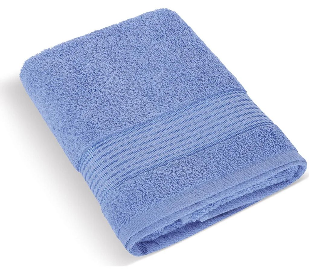 Toalla de rizo, 70x140 cm, con franjas, 450 g, color azul Imagen del producto 