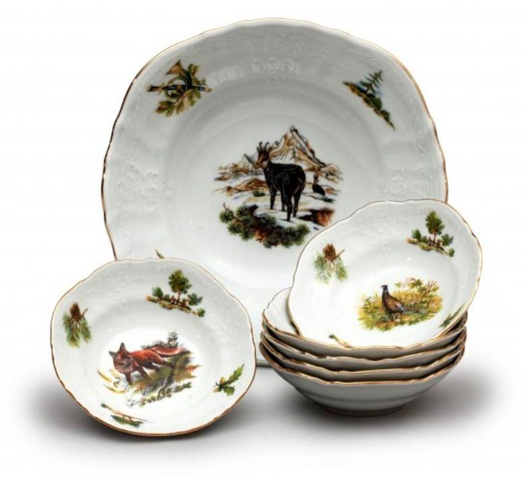 Thun 1794 Bernadotte, Kompottgarnitur, Jagdmotiv, Thun, 7 Produktbild 