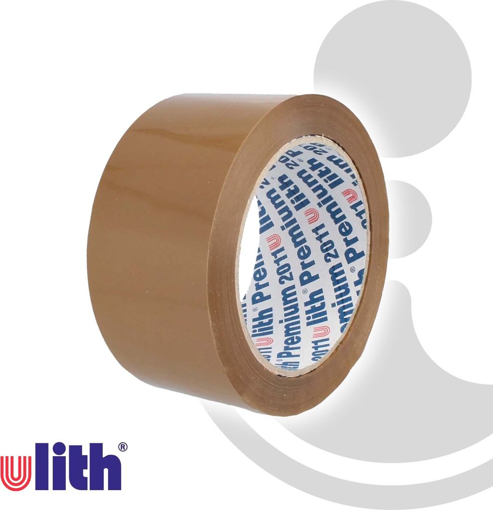 Paketklebeband Ulith-Premium 2011, braun, 50 mm x 66 m, Produktbild 