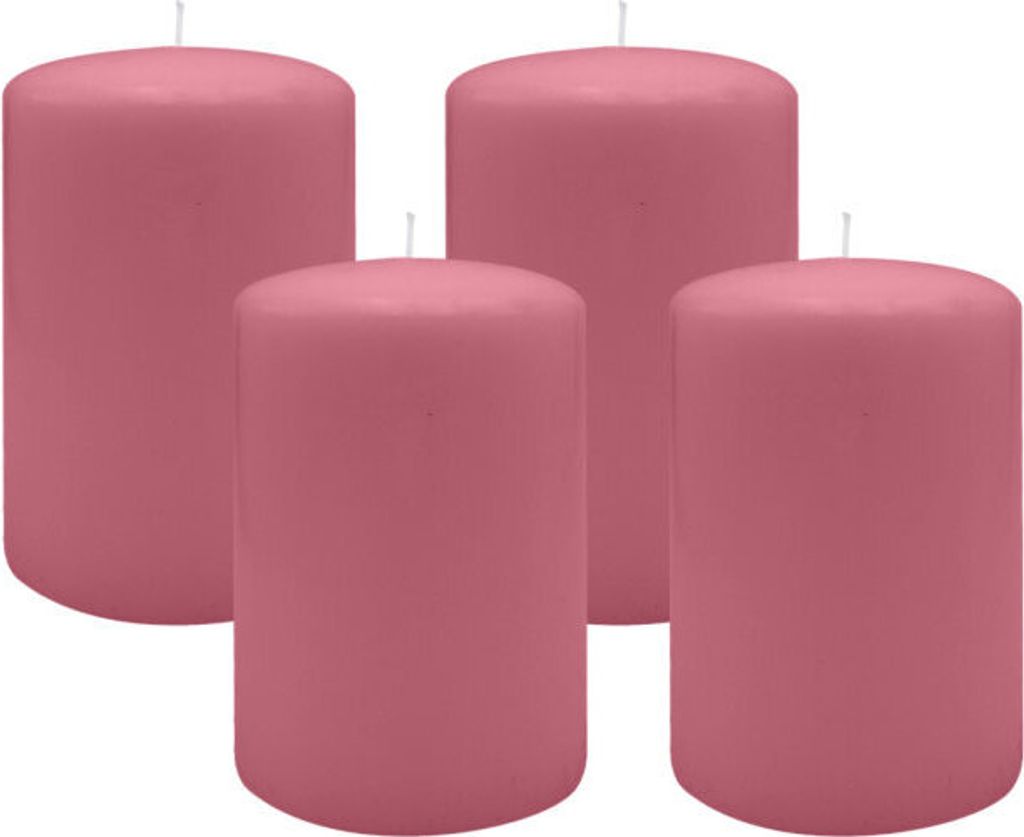 4er Set Adventskranzkerzen Antique Pink Ø 100 x 150 mm