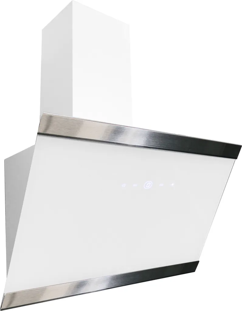 Hotte murale décorative Respekta 60cm blanc sans tête design incliné