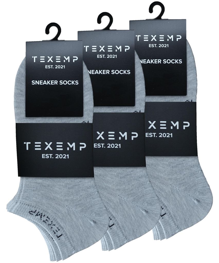 TEXEMP Sneaker Socken Damen & Herren 10 Paar Baumwolle Produktbild 