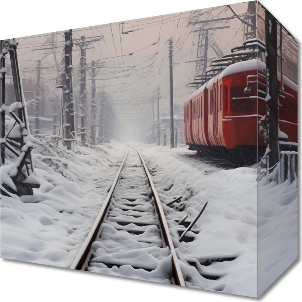 Bild 20x20cm Reise durch die Gleise