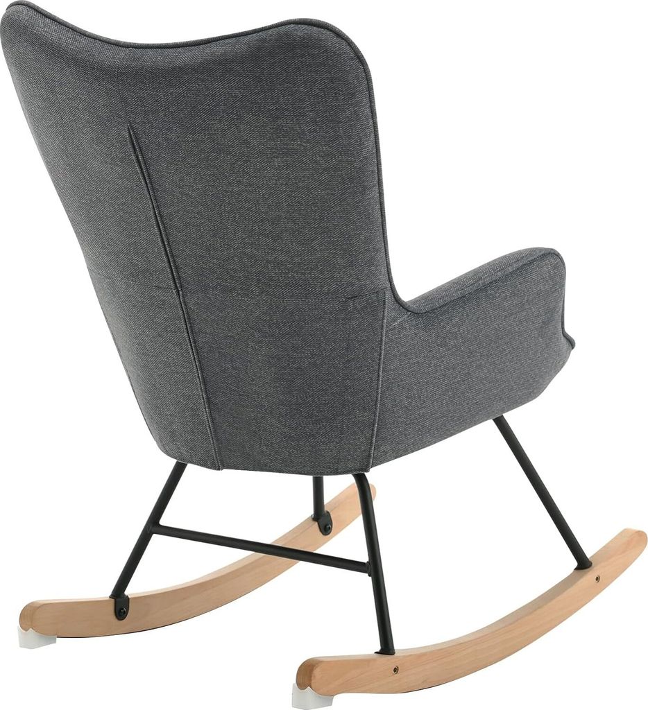 WOLTU Schaukelstuhl Relaxsessel, gepolstert, mit Holzkufen, Produktbild 9