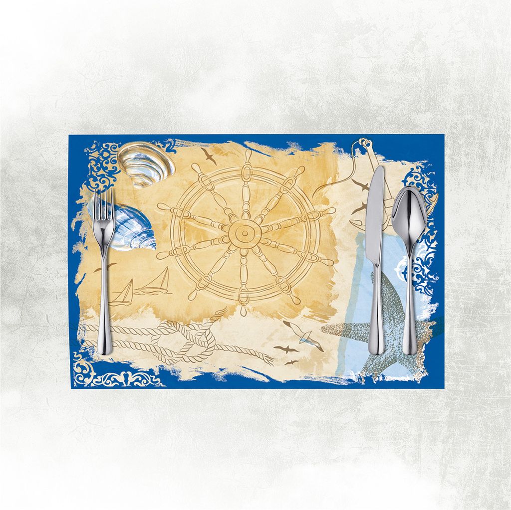 Airlaid Tischset Del Mar, 40 x 30 cm, 100 Stück - Mank - Platzdeckchen Maritim
