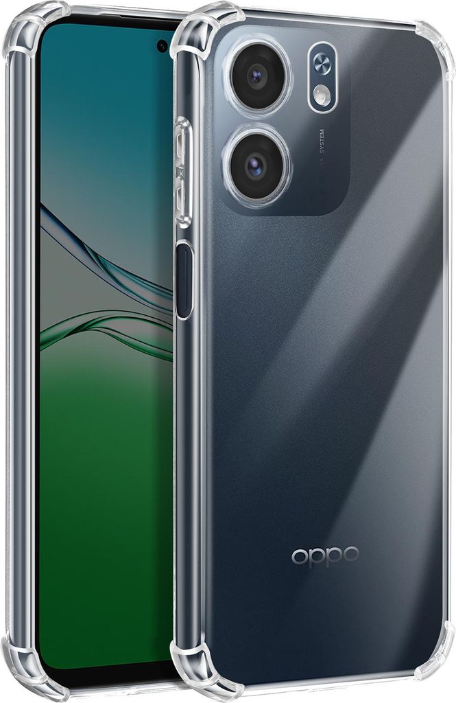 Avizar, Hülle für Oppo A5x stoßfest mit extra verstärkten Ecken, Transparent