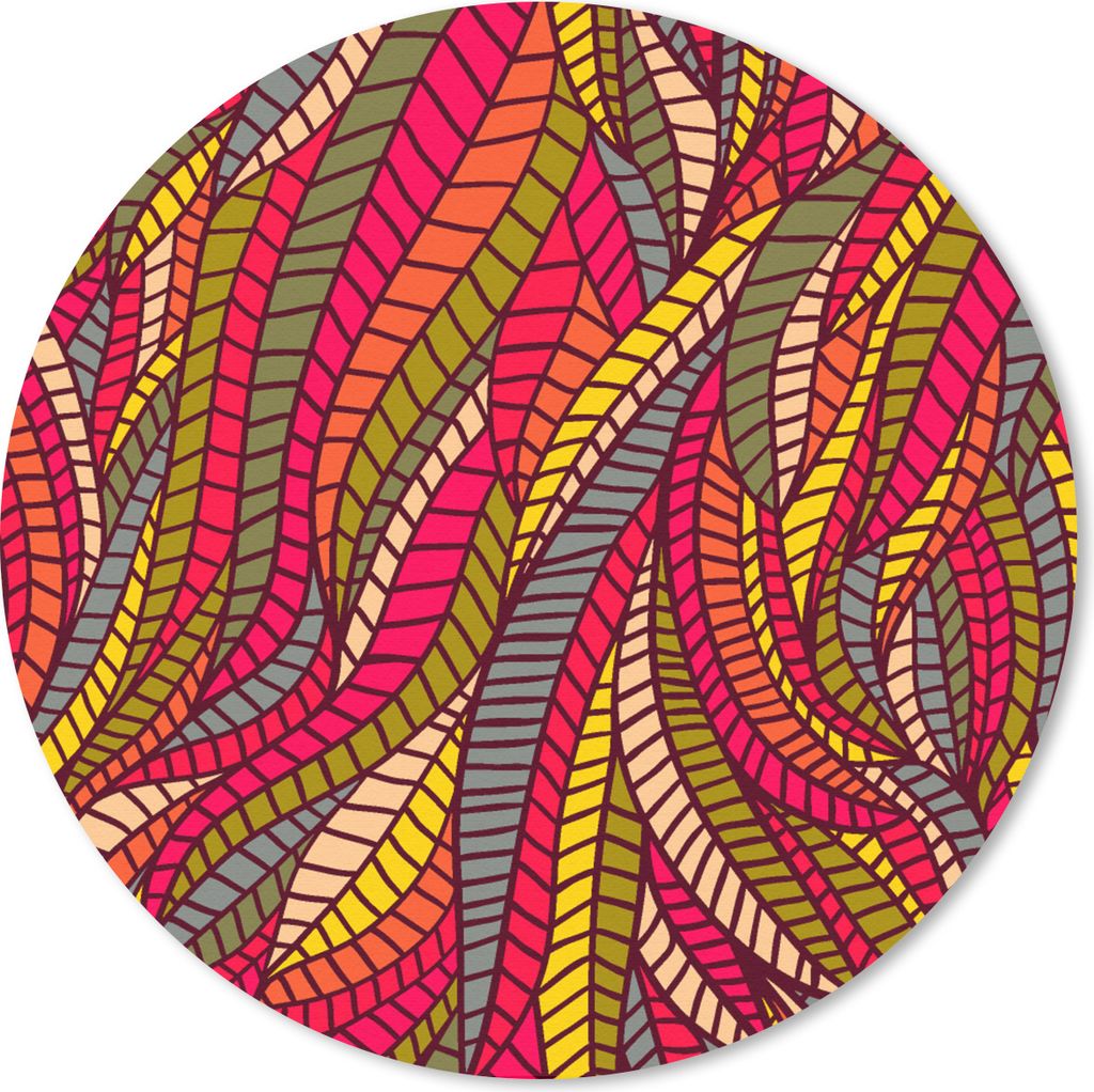 MuchoWow Mauspad Mousepad Blätter - Natur - Muster 20x20 cm - Mousepads - Maus Mat - Pad - Mausunterlage - Schreibtischmatte