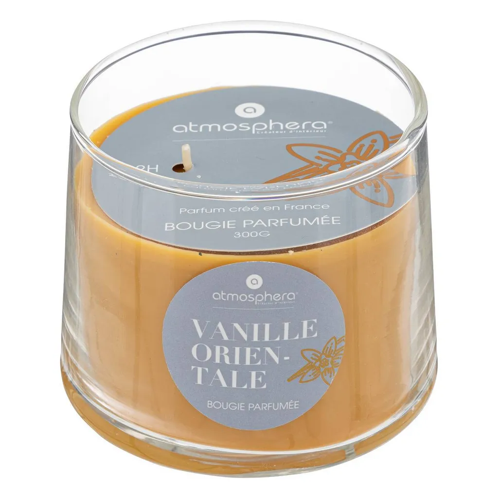 Bougie Vanille Orientale 300g Izor - Parfum Intense et Longue Durée