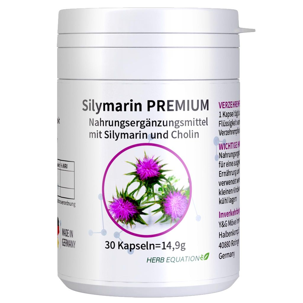 OLDELA SILYMARIN PREMIUM mit Cholin für deine Leber und Mariendistel (80% Silymarin) vegan(30Kapseln)