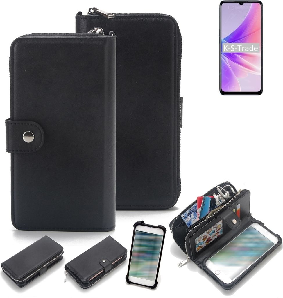 K-S-Trade 2in1 Handyhülle Schutzhülle kompatibel mit Oppo K10 5G India & Portemonnee Cover Handy Hülle Case Etui Geldbörse Wallet Bookstyle