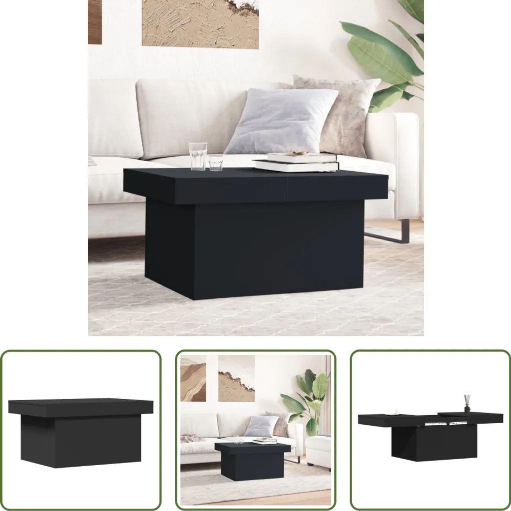 Tavolino Nero Living Store 80x55x40 cm - Must-Have Arredamento
