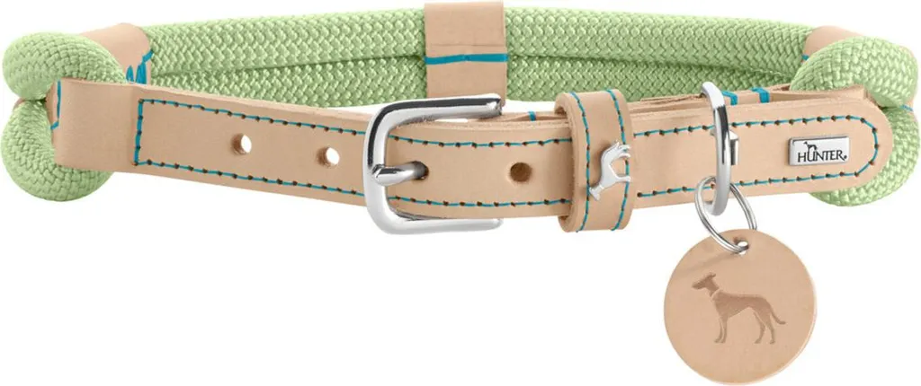 Collier Hunter Malia menthe tressé double 2x10 mm ultra résistant S-M