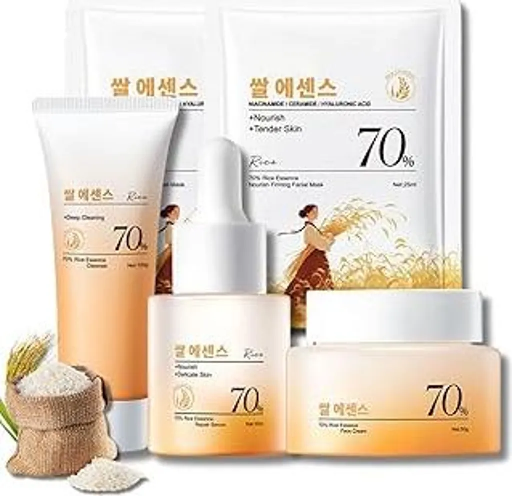 Kit Bellezza Reis Skincare: Trattamento Profondo al Riso per Viso Radioso
