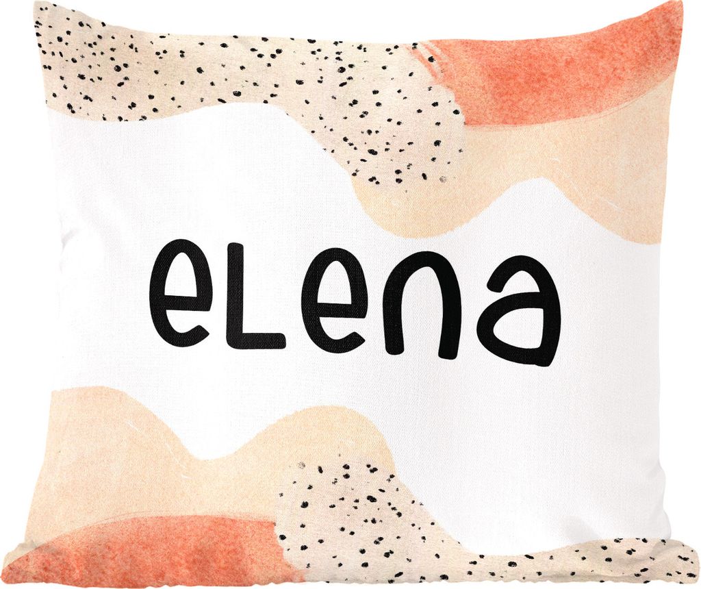 MuchoWow Zierkissen Sofakissen Wohnzimmer Dekokissen 60x60 cm Elena - Pastell - Mädchen - Sitzfläche - Foto Polster