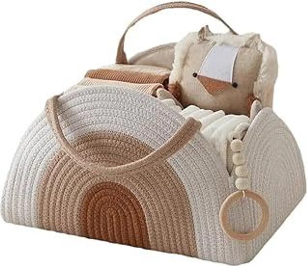 Cestino Porta Pannolini in Corda Intrecciata - Organizer Robusto
