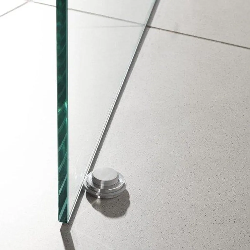 Butée de porte grise pour protection murale sans perçage fond satiné