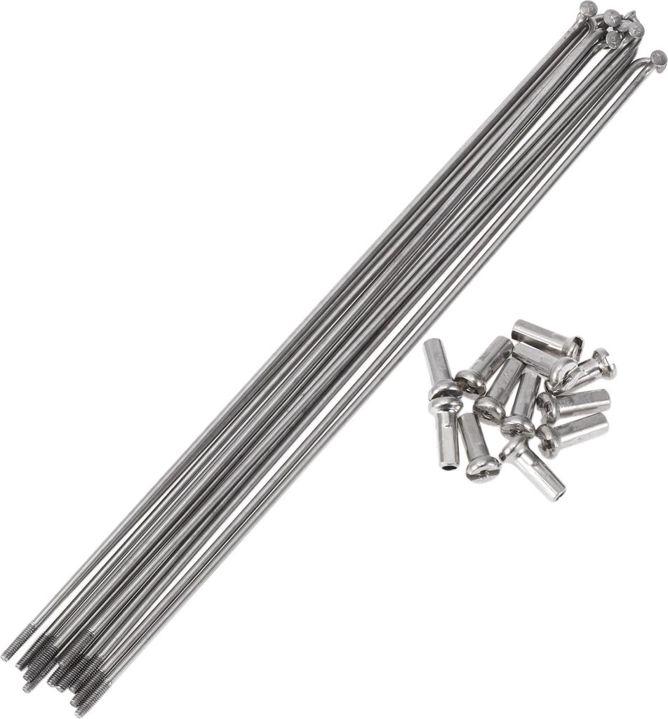 12 Set 14G Fahrradspeichen 189mm Fahrradrad Speichen 304 Edelstahl Silberfarbton