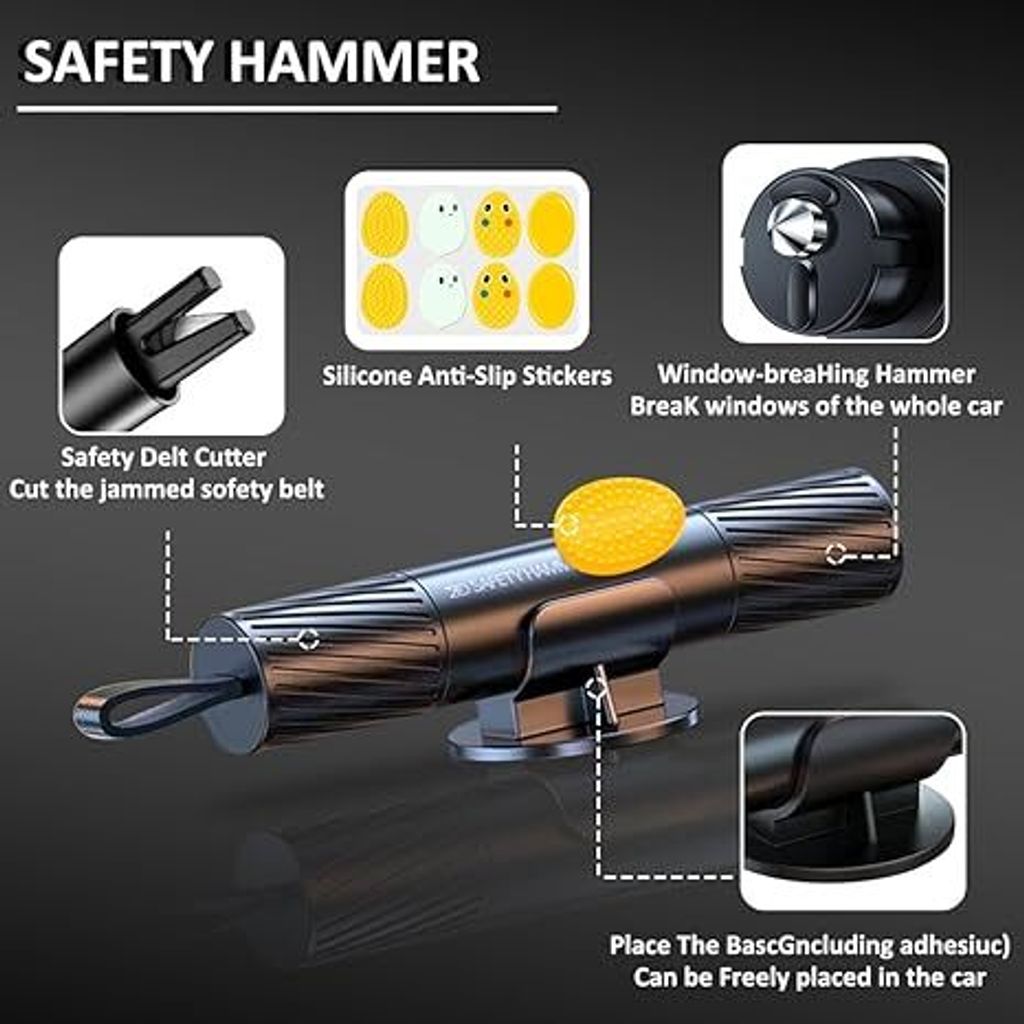 3 Stück Notfallhammer,Sicherheitshammer unter Wasser,  Produktbild 4