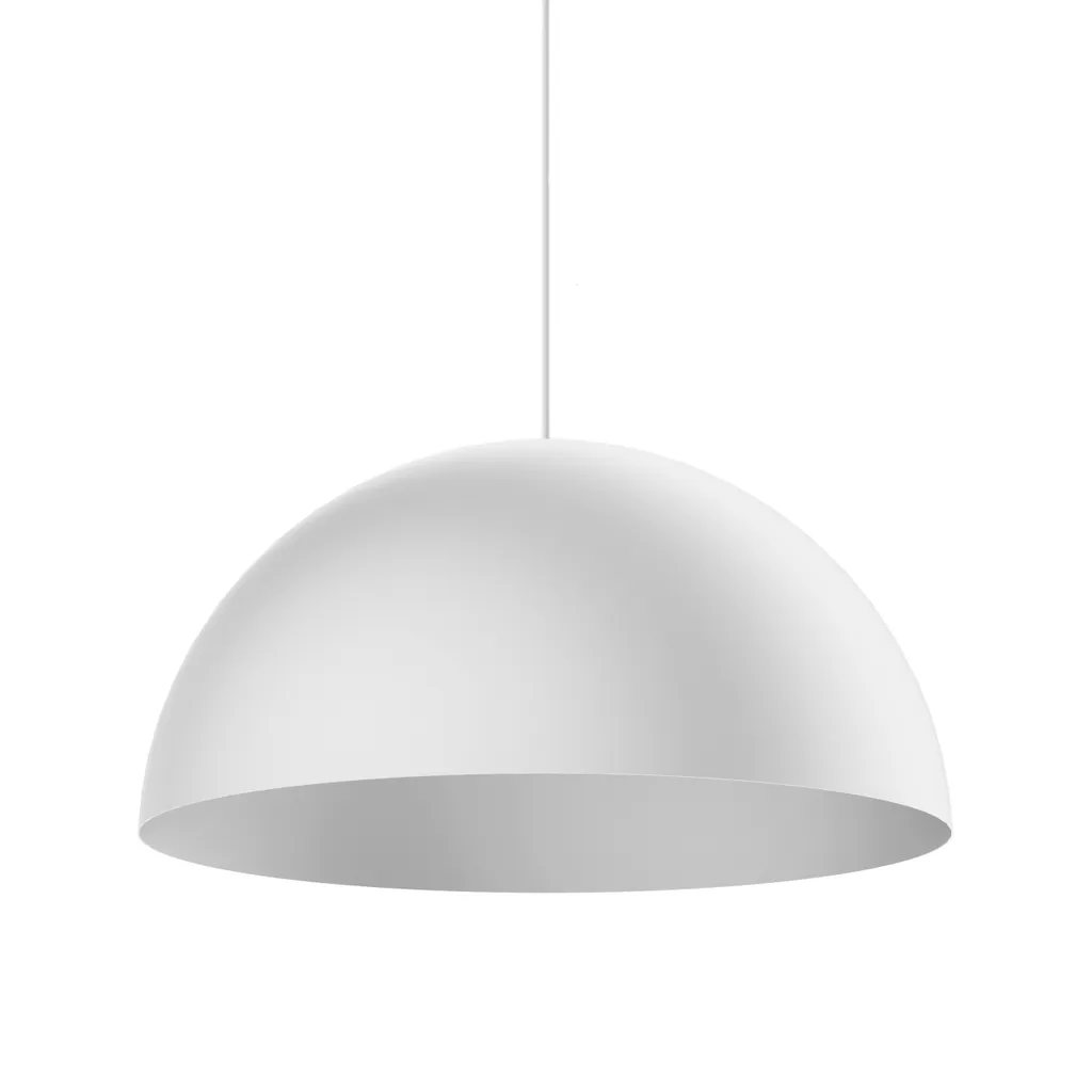 Suspension Luminaire Blanc Mat CASSIS D40 cm en Métal pour Salon Design
