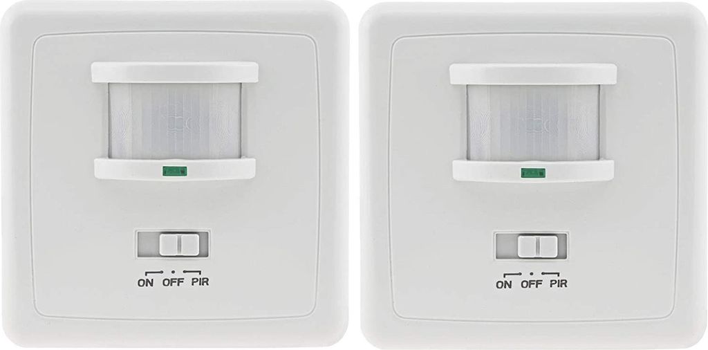 ChiliTec Bewegungsmelder 160° Erfassung Unterputz Einbau 9m Reichweite LED Geeignet 3-Draht Infrarot Sensor UP Montage I Parallel-Schaltung I Wei...