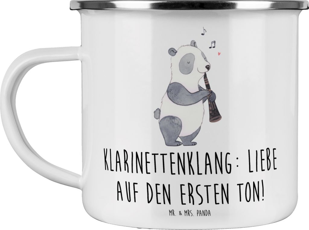 Mr. & Mrs. Panda Pott Klarinette Liebe - Weiß - Geschenk, Lernen, Teetasse, Musiker, Musikgeschenke, Instrument, Musikliebhaber, Reisebecher, Ense...