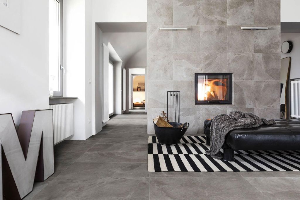 Fliesen Steinoptik Grau 75x75 cm CASA39 Marazzi Mystone Ardesia