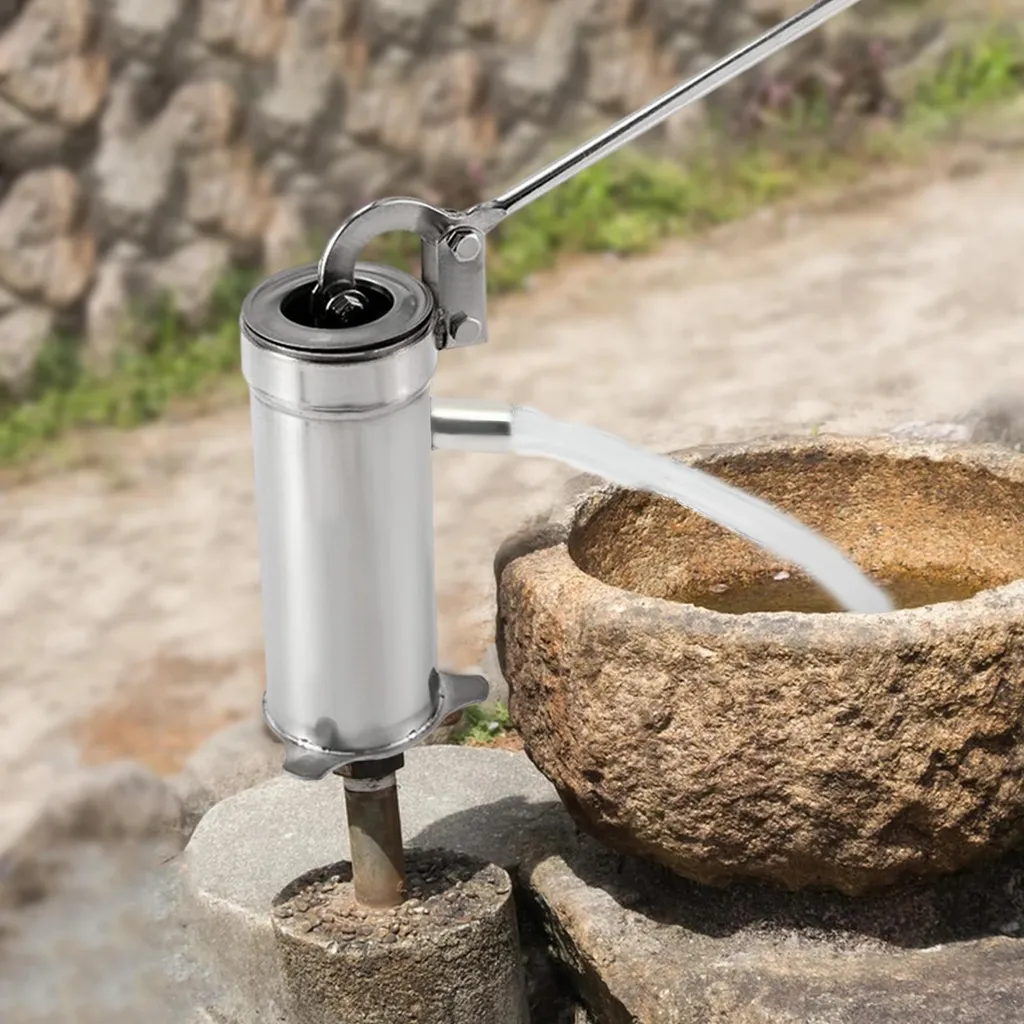 Pompe à eau pour jardin et parc sans électricité Inox aspiration 8 m - 2